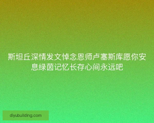 斯坦丘深情发文悼念恩师卢塞斯库愿你安息绿茵记忆长存心间永远吧